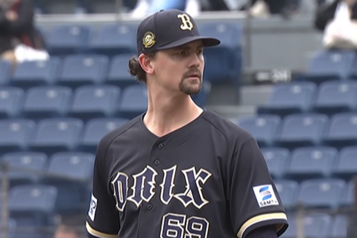 ロッテ戦に登板したオリックスのショーン・ジェリー【画像：パーソル パ・リーグTV】