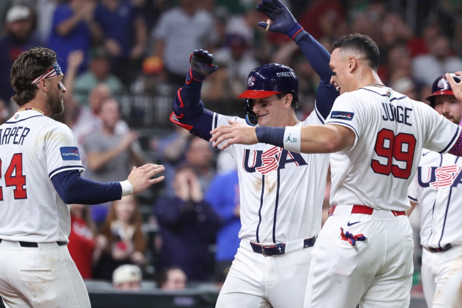 アメリカ代表ナイン【写真：ロイター】