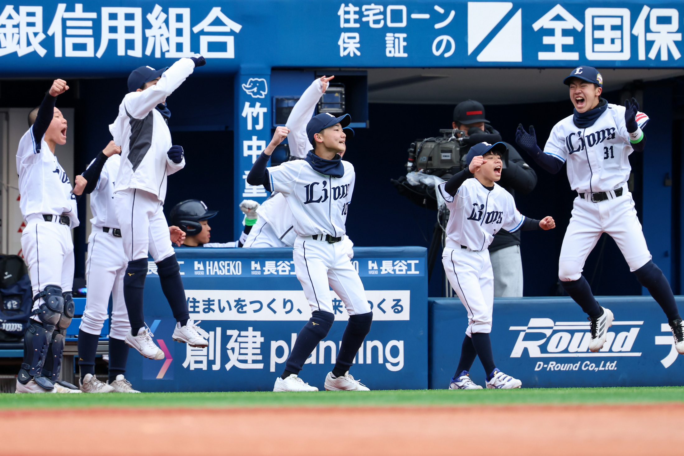 昨年末の大会に出場した西武ジュニアナイン【写真：加治屋友輝】