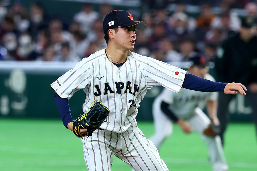 侍ジャパン・金丸夢斗【写真：加治屋友輝】