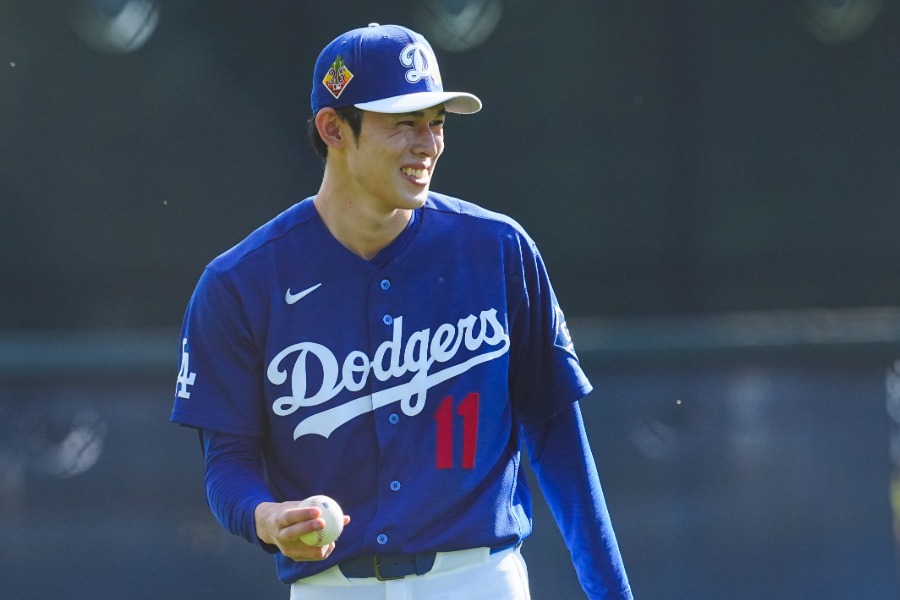 ドジャース・佐々木朗希【写真：荒川祐史】