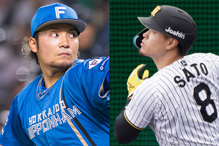 伊藤大海（左）と佐藤輝明【写真：古川剛伊、宮脇広久】