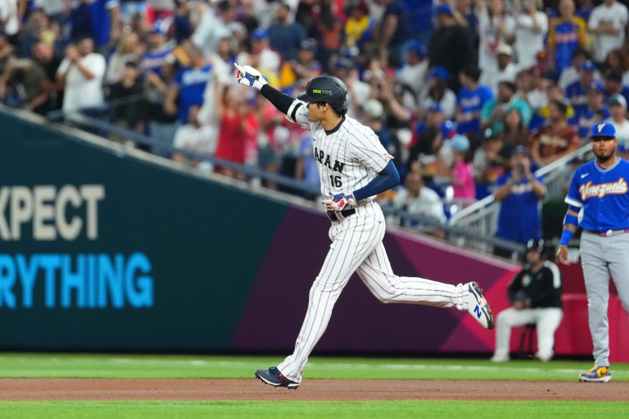 初回に本塁打を放った侍ジャパン・大谷翔平【写真：Getty Images】