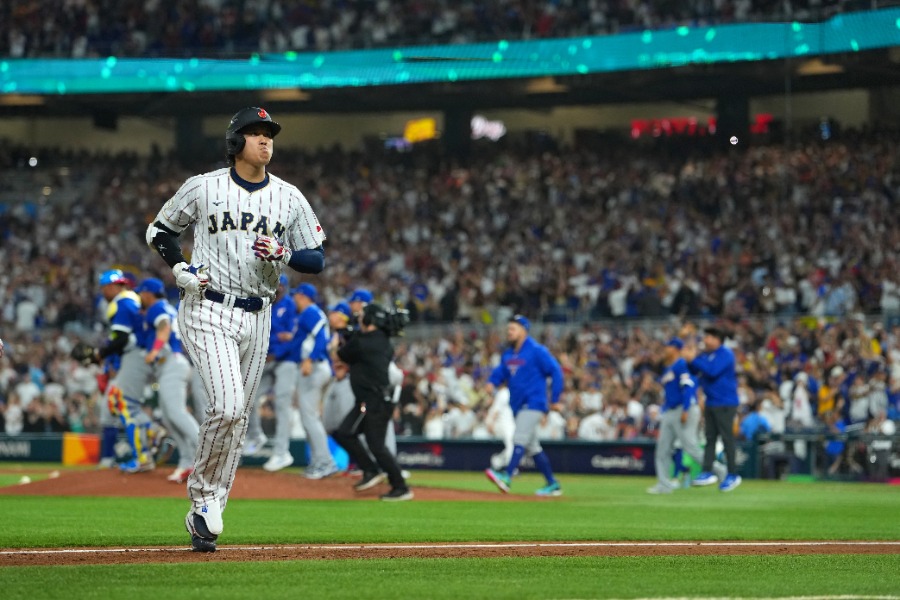 ベネズエラ戦、最後の打者となった侍ジャパン・大谷翔平【写真:Getty Images】