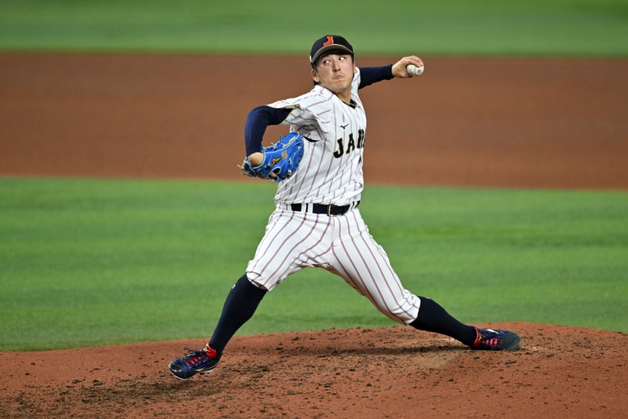 ベネズエラ戦に登板した侍ジャパン・隅田知一郎【写真：Getty Images】