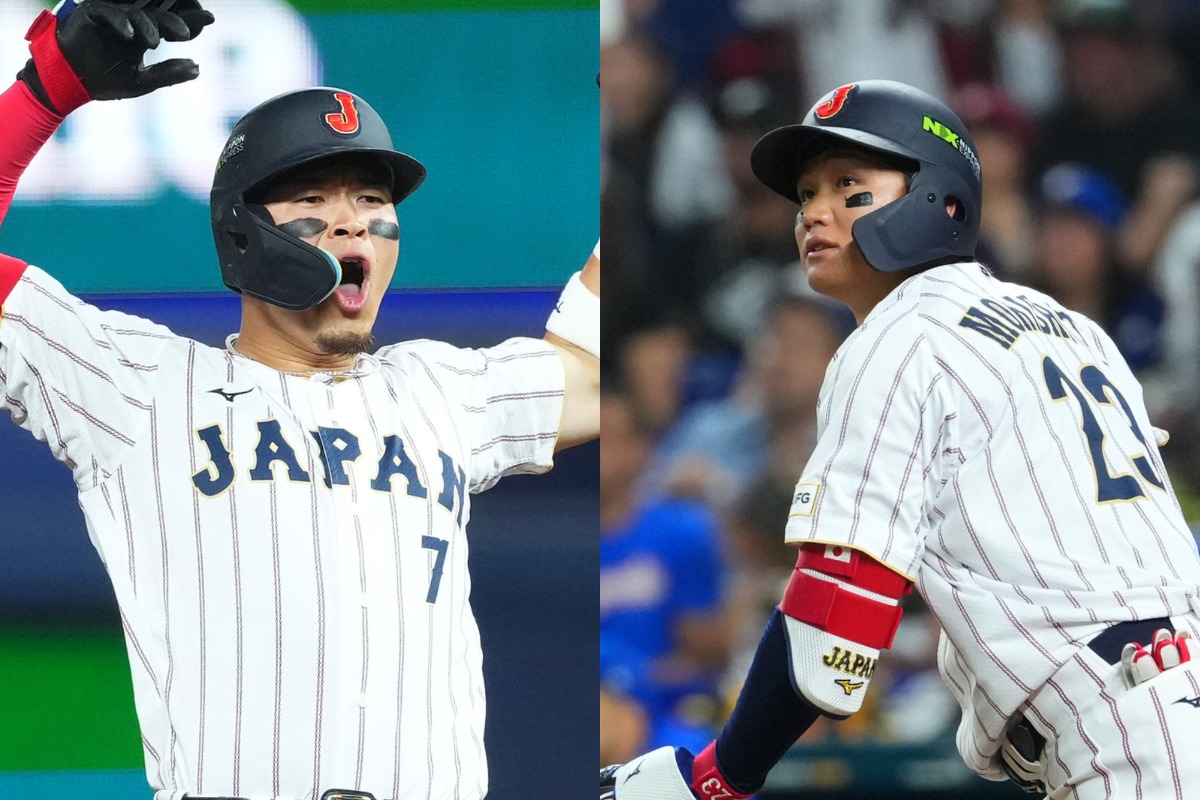 ベネズエラ戦で躍動した侍ジャパン・佐藤輝明(左)と森下翔太【写真:Getty Images】