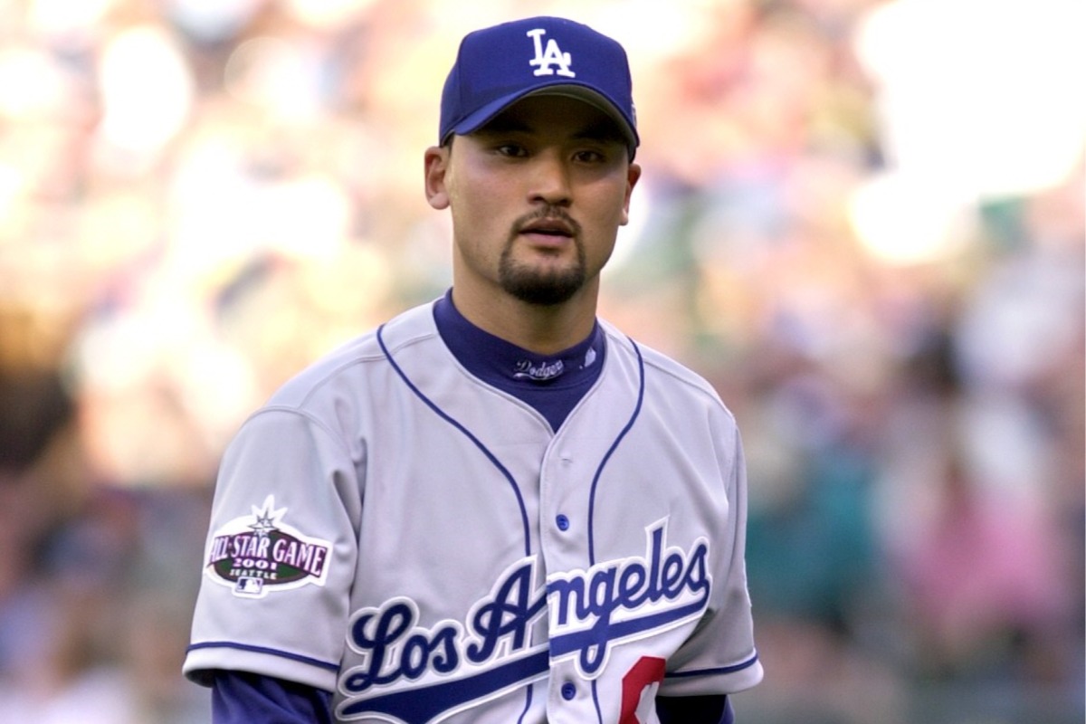 ドジャース時代の朴贊浩氏（2001年）【写真提供：産経新聞社】