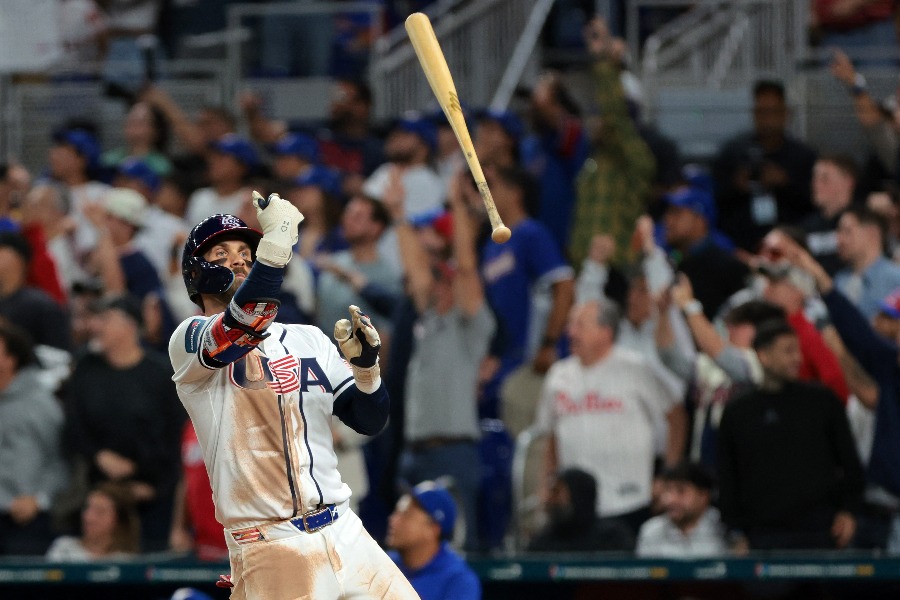 同点2ランを放った米国代表のブライス・ハーパー【写真：ロイター】