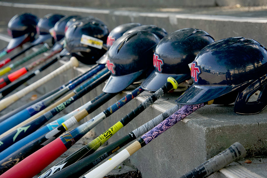 整頓された町田玉川ナインの道具【写真：磯田健太郎】