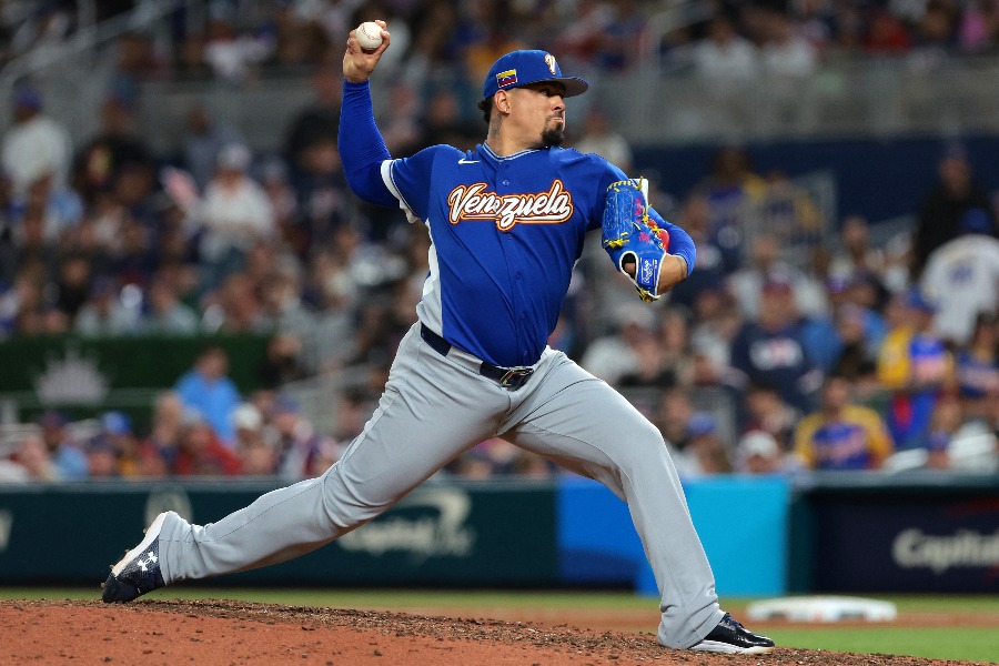 決勝戦で登板したベネズエラ代表のアンドレス・マチャド【写真：ロイター】