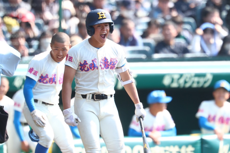 「1番・遊撃」で出場した花咲徳栄・岩井虹太郎【写真:加治屋友輝】