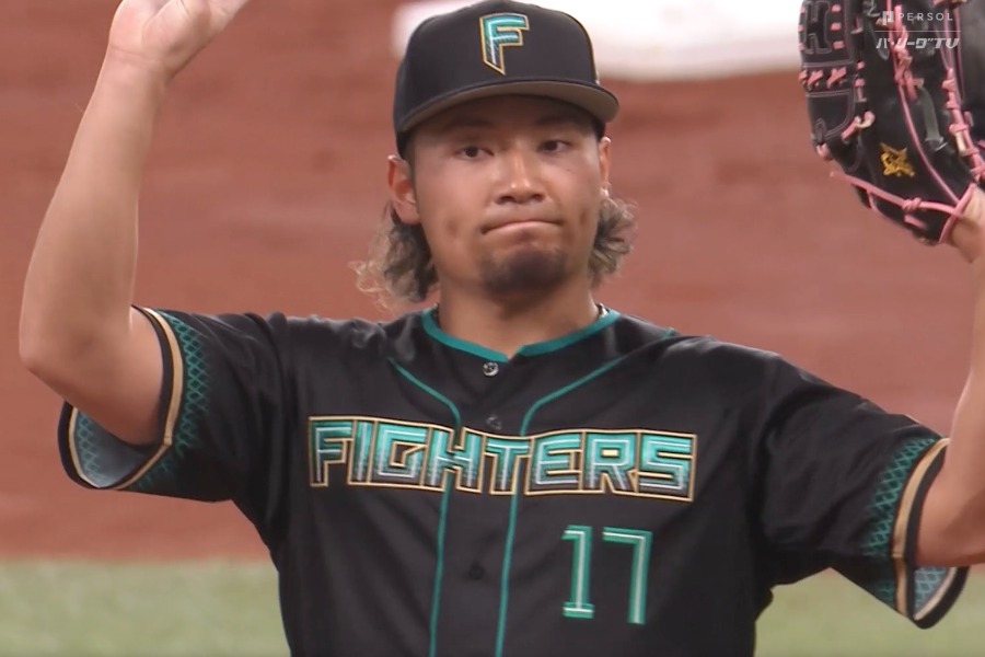 ヤクルト戦に登板した日本ハム・伊藤大海【画像：パーソル パ・リーグTV】