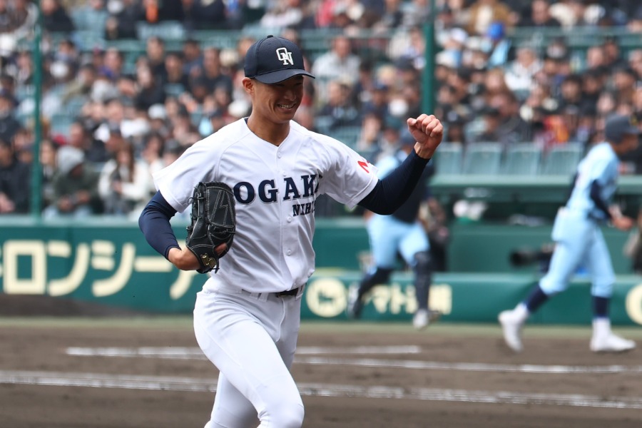 先発した大垣日大・竹岡大貴【写真:加治屋友輝】