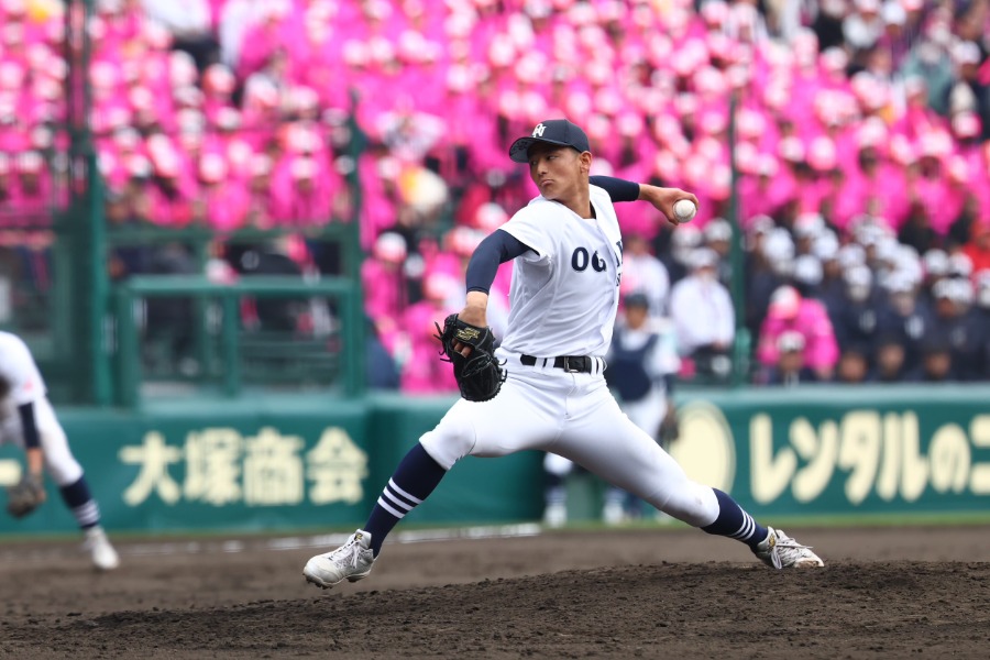 完投した大垣日大・竹岡大貴【写真:加治屋友輝】