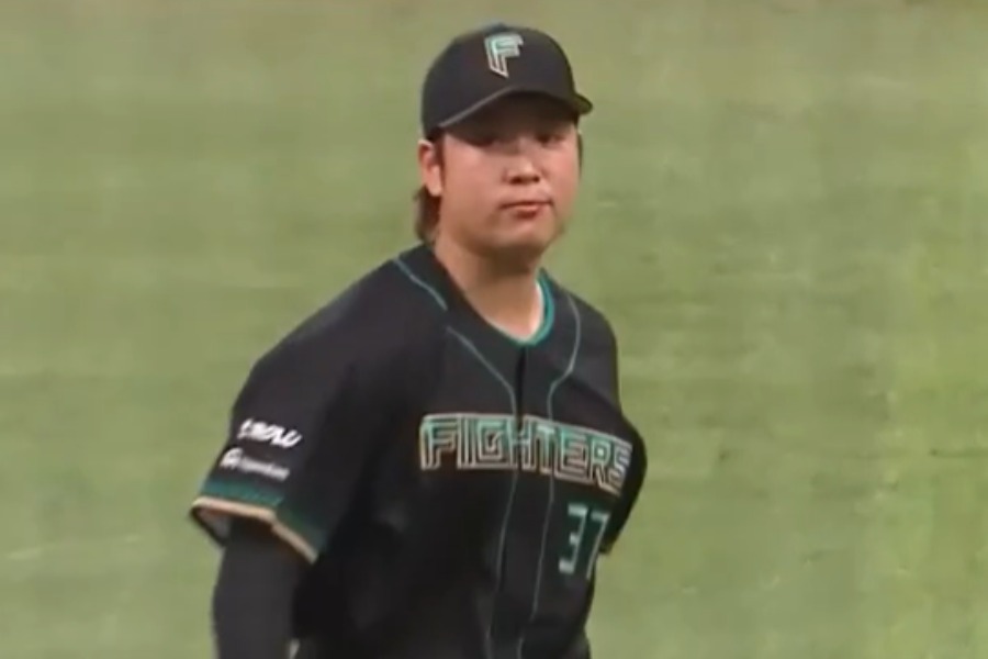 9回に登板した日本ハムの古林睿煬【写真：パーソル パ・リーグTV】