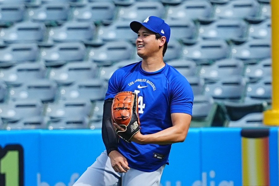 散髪したドジャース・大谷翔平【写真：荒川祐史】