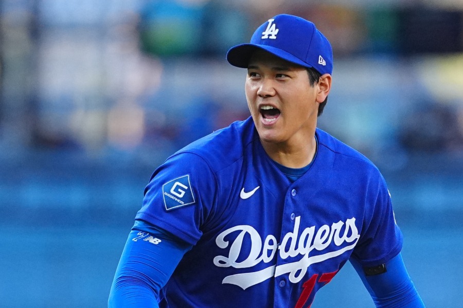 エンゼルス戦に先発登板したドジャース・大谷翔平【写真：荒川祐史】