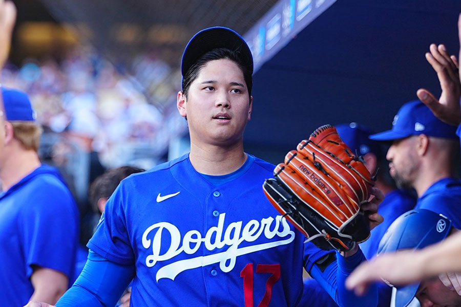 エンゼルス戦に登板したドジャース・大谷翔平【写真：荒川祐史】