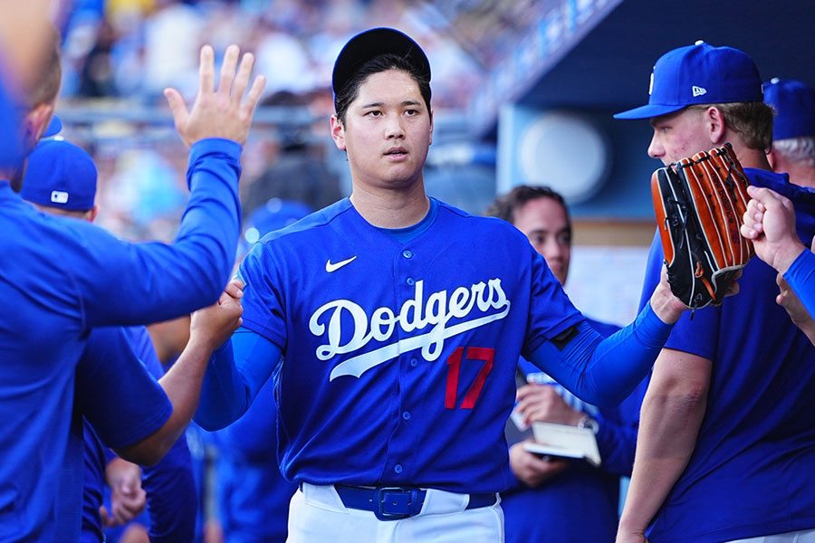 エンゼルス戦に登板したドジャース・大谷翔平【写真：荒川祐史】