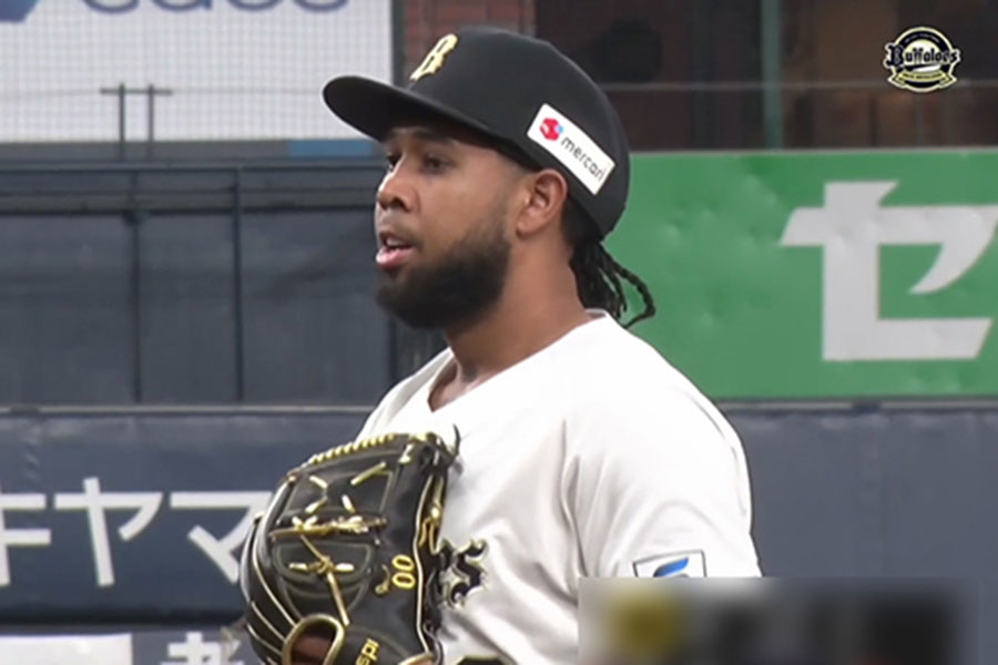 オリックス先発のアンダーソン・エスピノーザ【画像：パーソル パ・リーグTV】