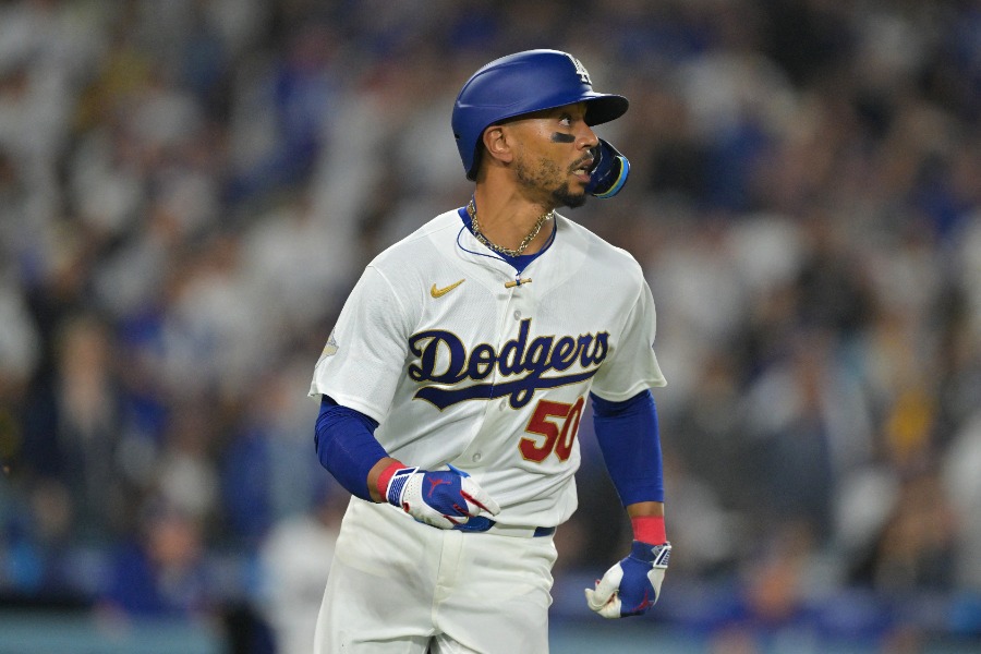 3ランを放ったドジャースのムーキー・ベッツ【写真:ロイター】