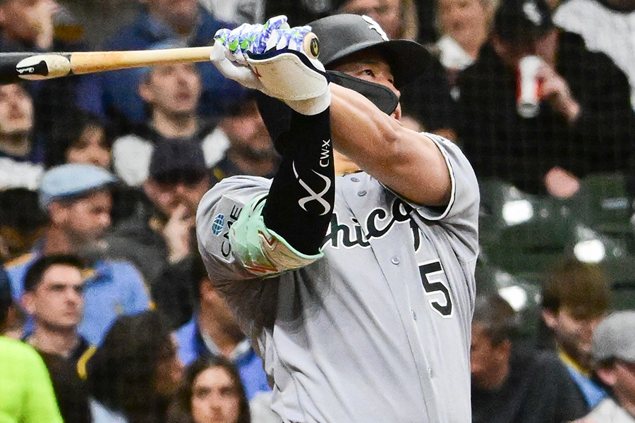 ブルワーズ戦で本塁打を放ったホワイトソックス・村上宗隆【写真：ロイター】