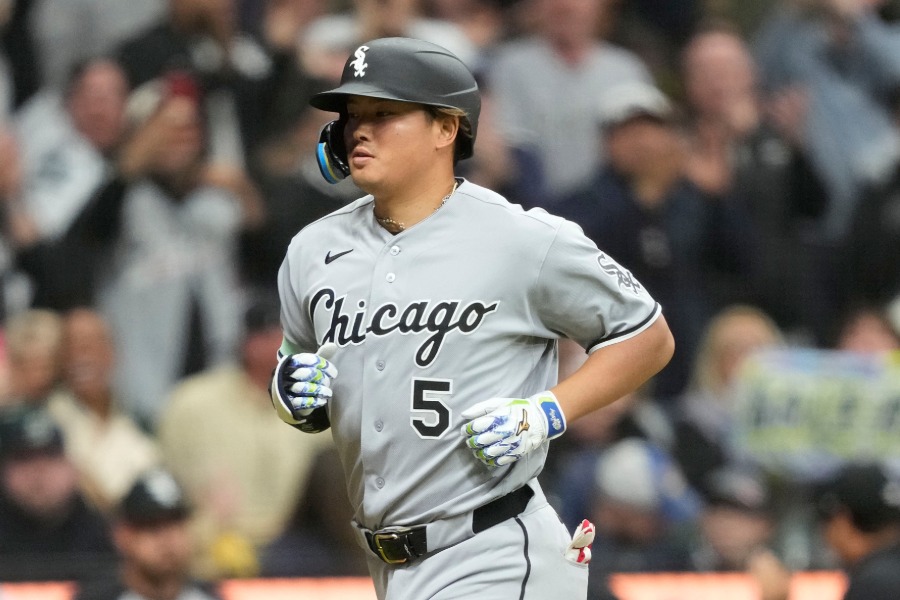 ブルワーズ戦で本塁打を放ったホワイトソックス・村上宗隆【写真：ロイター】