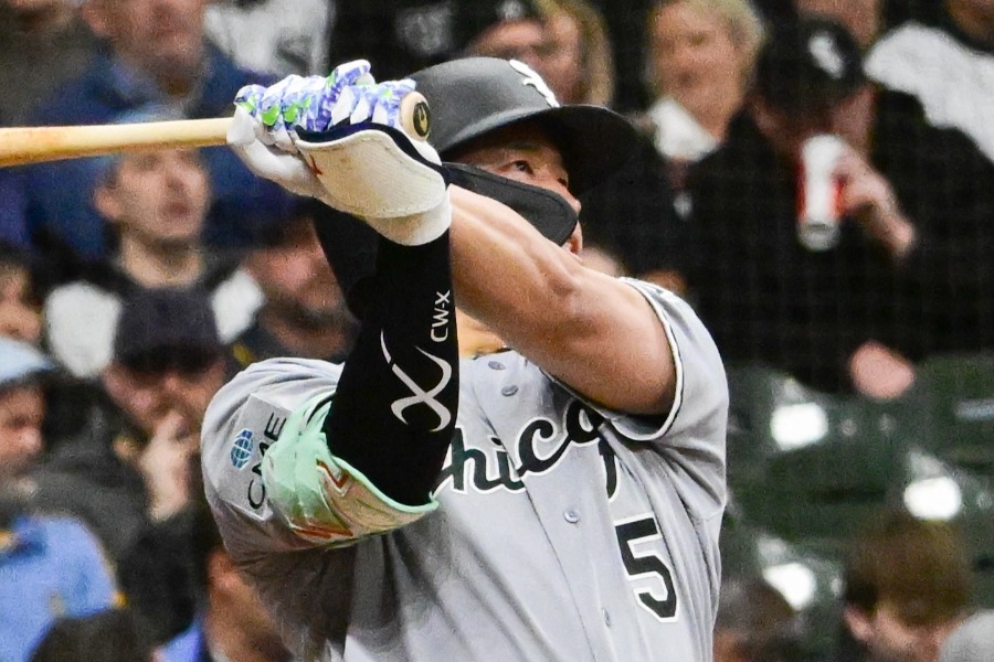 ブルワーズ戦で本塁打を放ったホワイトソックス・村上宗隆【写真：ロイター】