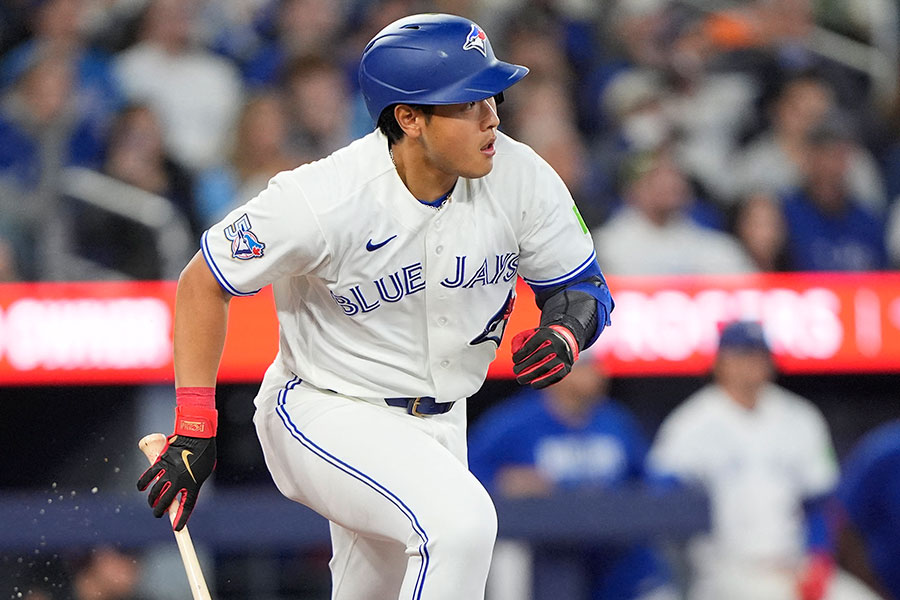 アスレチックス戦に出場したBジェイズ・岡本和真【写真：ロイター】