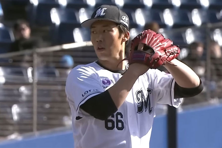 ロッテ・宮崎颯【画像：パーソル パ・リーグTV】