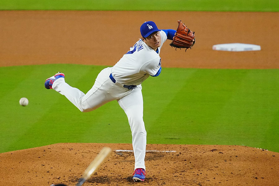 ガーディアンズ戦に先発したドジャース・大谷翔平【写真:黒澤崇】