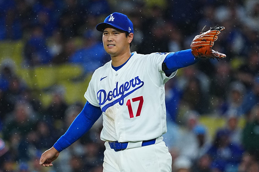 ガーディアンズ戦に先発したドジャース・大谷翔平【写真:荒川祐史】
