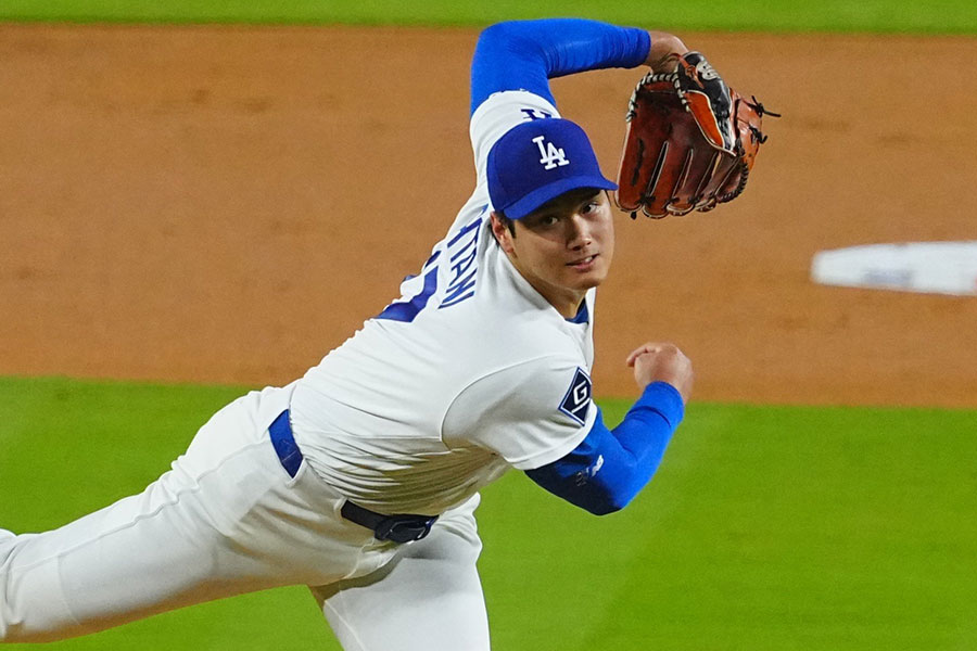 ガーディアンズ戦に先発したドジャース・大谷翔平【写真：荒川祐史】