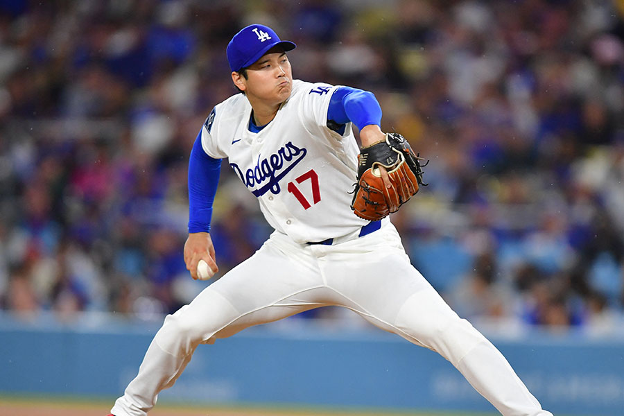 ガーディアンズ戦に先発したドジャース・大谷翔平【写真：ロイター】