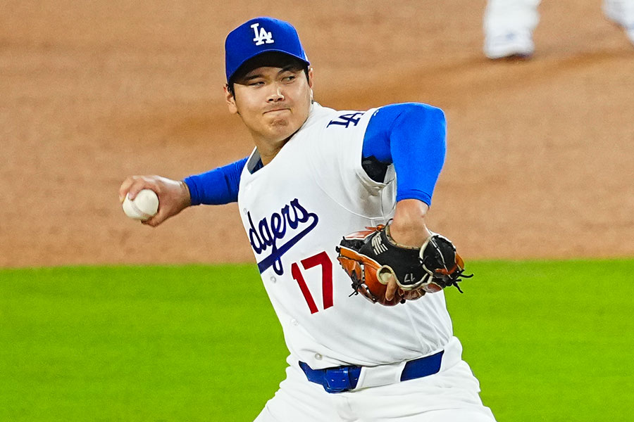ガーディアンズ戦に先発したドジャース・大谷翔平【写真：荒川祐史】