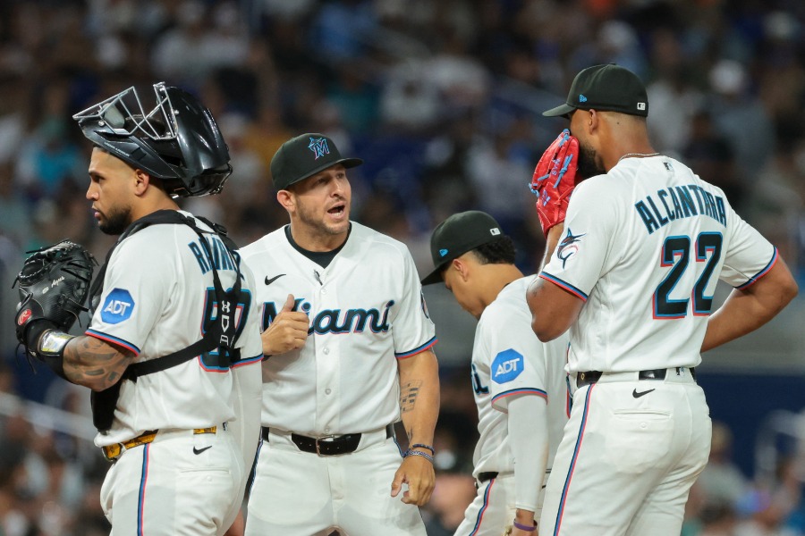 マーリンズのナイン【写真：ロイター】