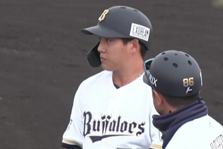 DeNA戦に出場したオリックス・来田涼斗【画像：パーソル パ・リーグTV】