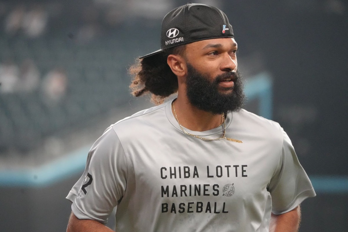 昨季までDeNAでプレーし、ロッテに移籍したジャクソン【写真：町田利衣】