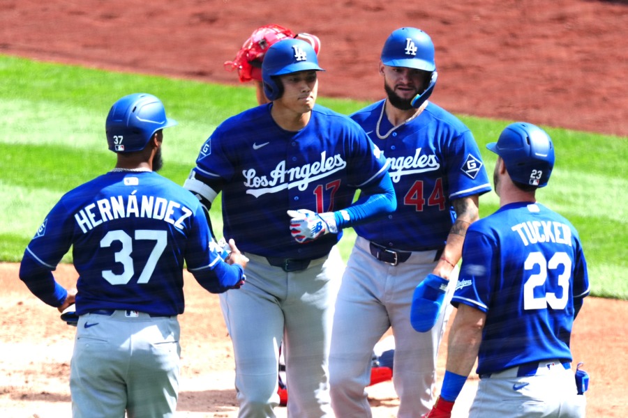 今季1号を放ったドジャース・大谷翔平【写真:黒澤崇】