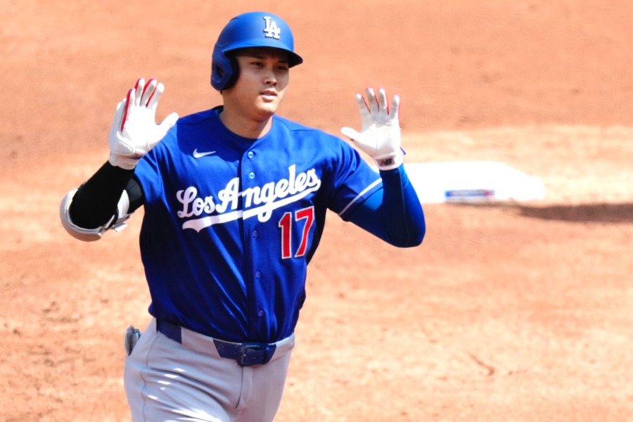 今季1号を放ったドジャース・大谷翔平【写真:黒澤崇】