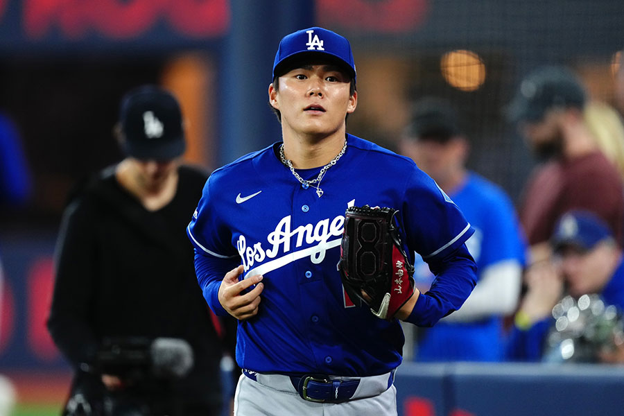 日本時間8日のBジェイズ戦に先発予定のドジャース・山本由伸【写真：黒澤崇】