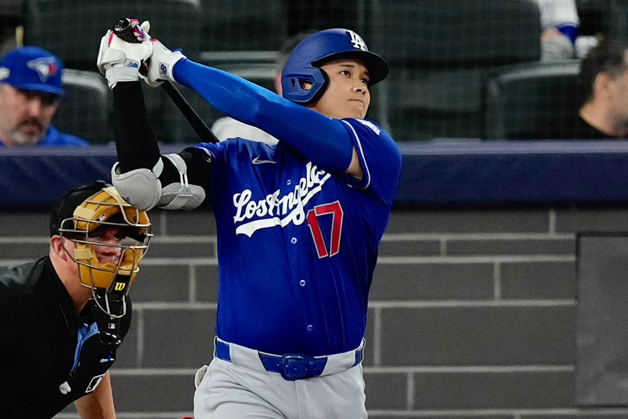 Bジェイズ戦で3号を放ったドジャース・大谷翔平【写真:黒澤崇】