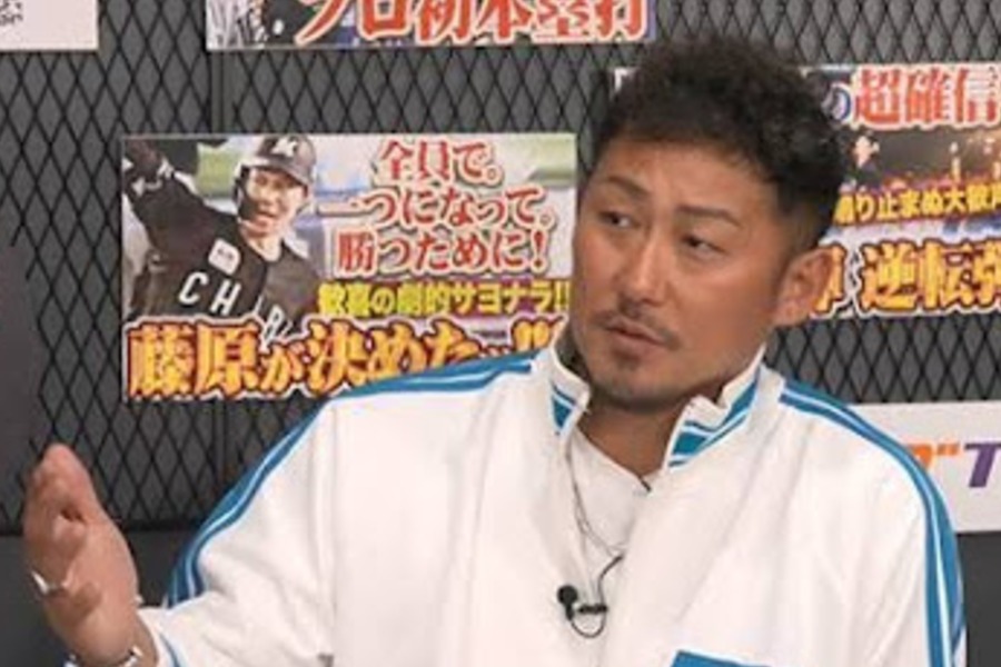 月曜日もパテレ行きに出演した中田翔氏【画像：パーソル パ・リーグTV】