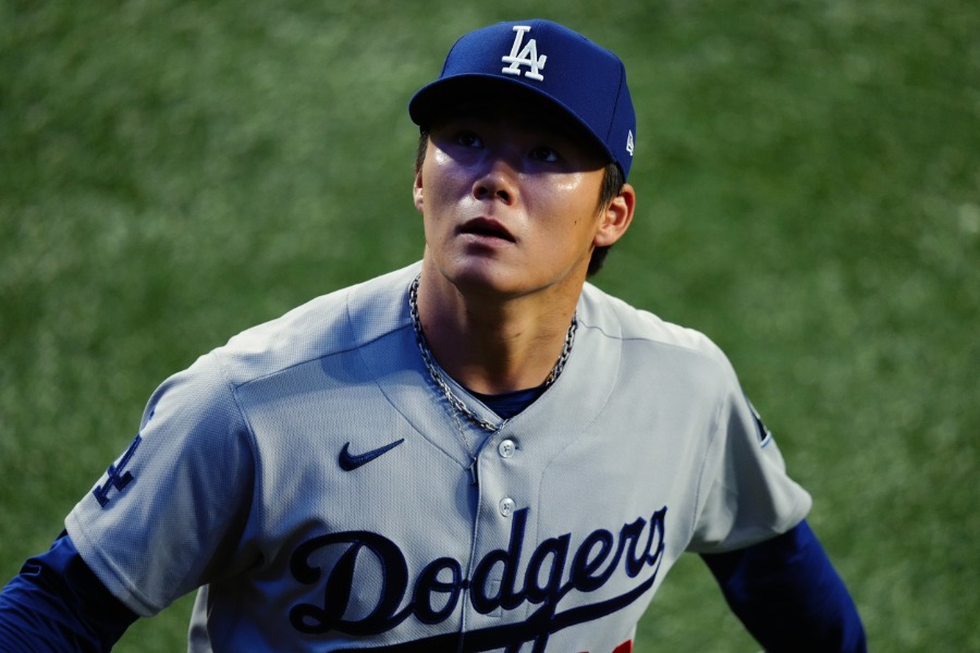 Bジェイズ戦に先発したドジャース・山本由伸【写真：黒澤崇】