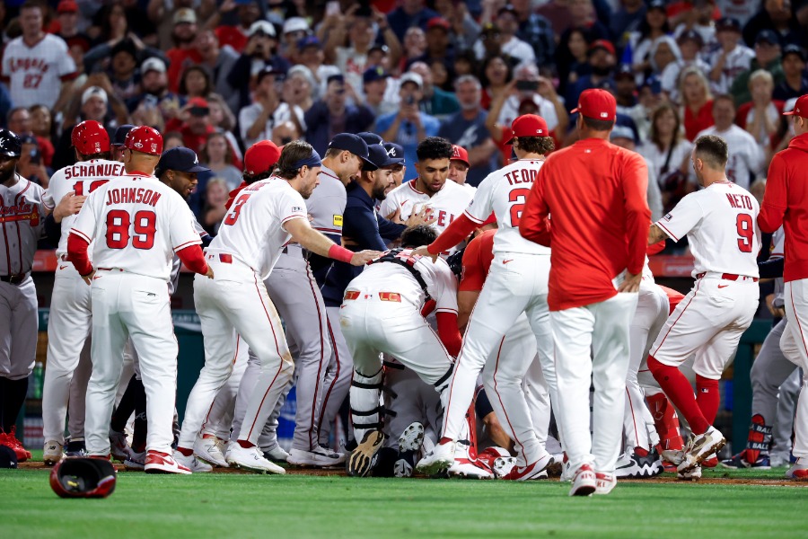 エンゼルス戦で大乱闘発生(写真は過去)【写真:アフロ】
