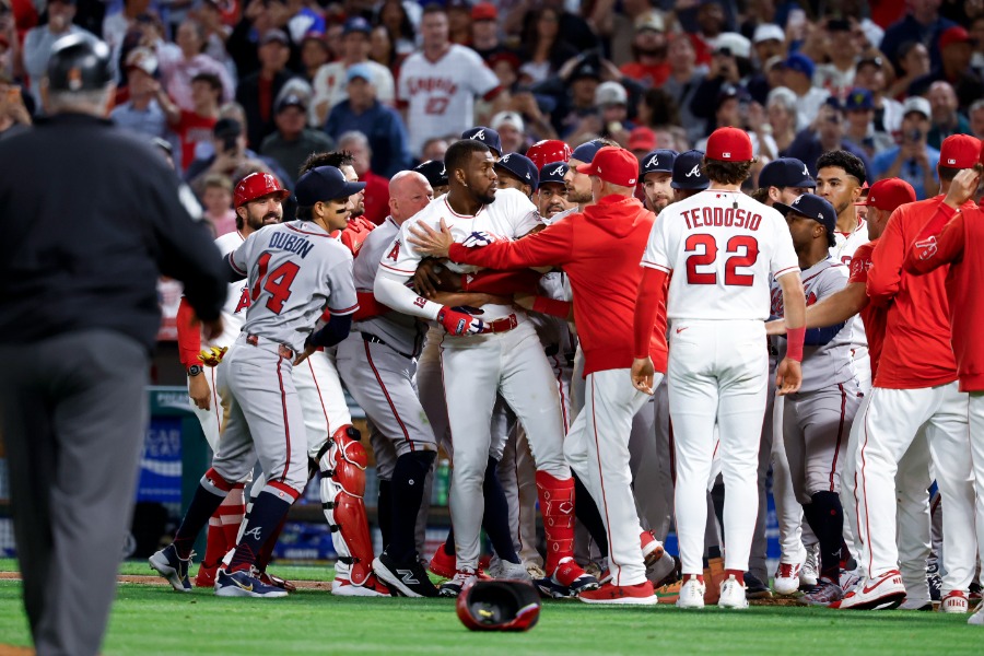 エンゼルス戦で大乱闘が発生【写真:アフロ】