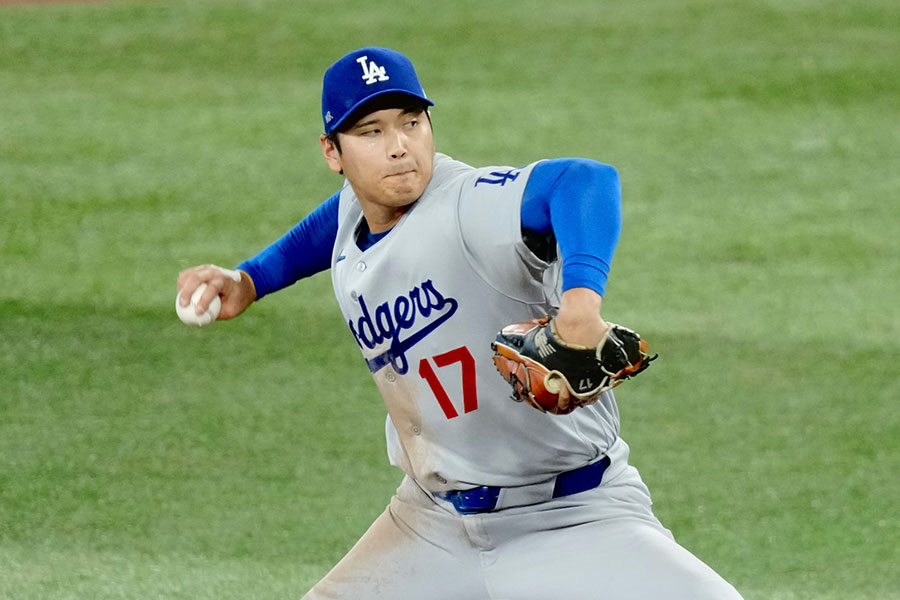 Bジェイズ戦に先発したドジャース・大谷翔平【写真:黒澤崇】