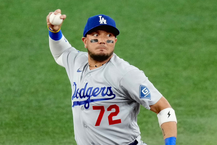 Bジェイズ戦に出場したドジャースのミゲル・ロハス【写真：黒澤崇】