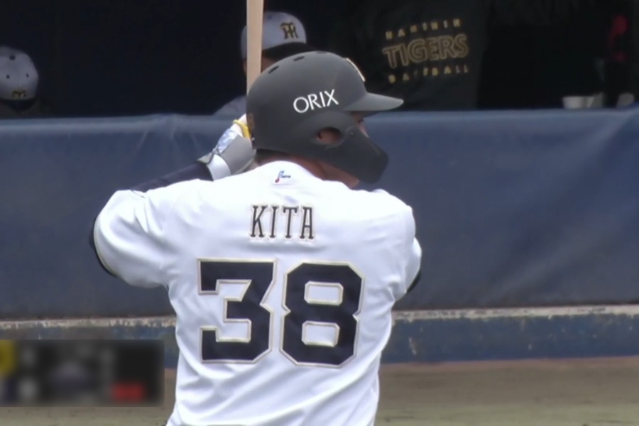 阪神戦に出場したオリックス・来田涼斗【画像:パーソル パ・リーグTV】