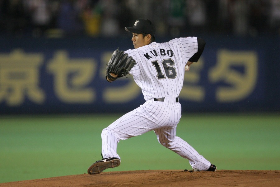 ロッテ時代の久保康友氏【写真:球団提供】